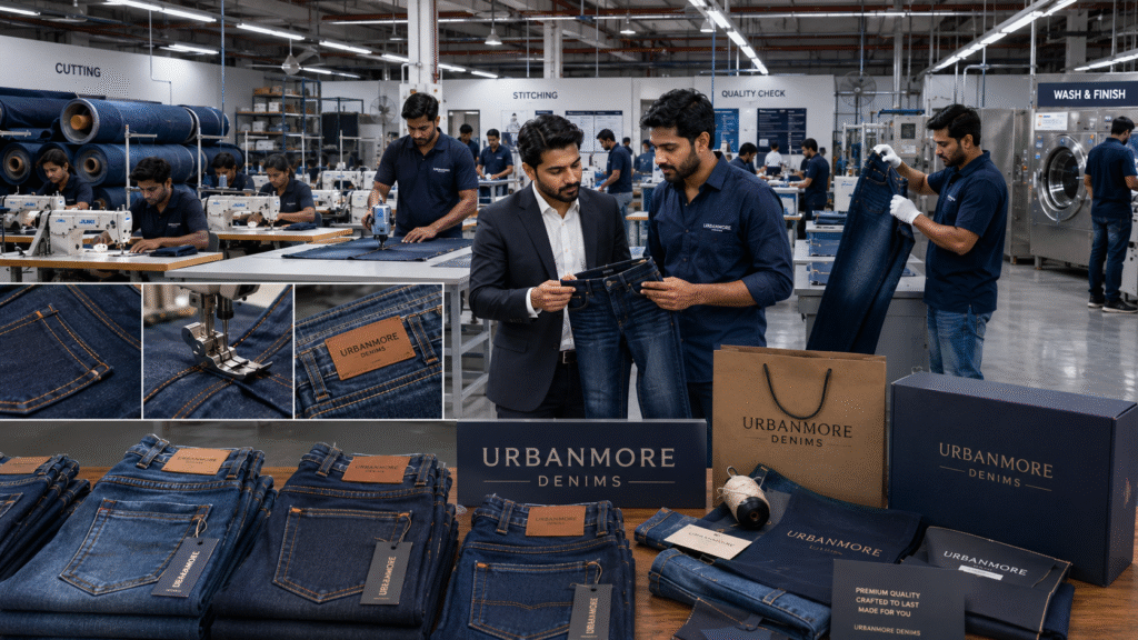 White label jeans manufacturer producing custom denim jeans for fashion brands